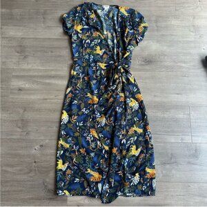Navy Floral Mini Dress